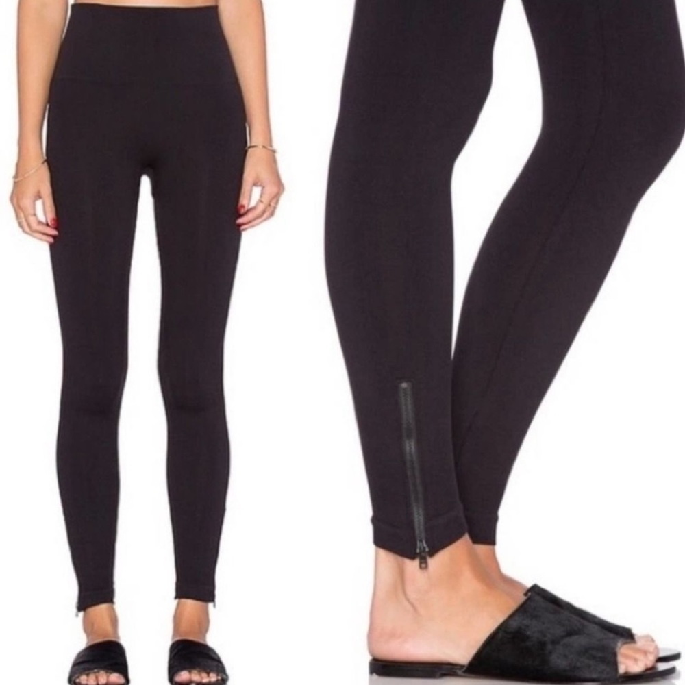 Spanx seamless ankle side zipper leggings